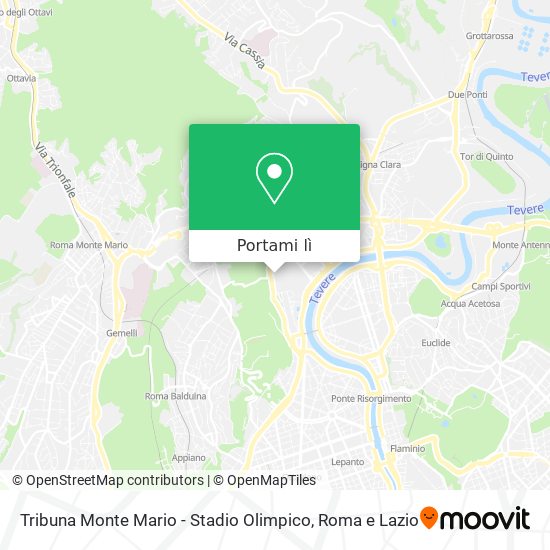 Mappa Tribuna Monte Mario - Stadio Olimpico