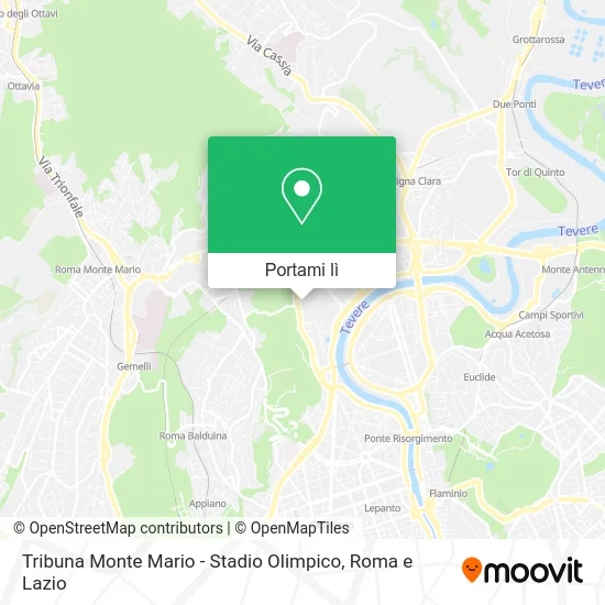 Mappa Tribuna Monte Mario - Stadio Olimpico