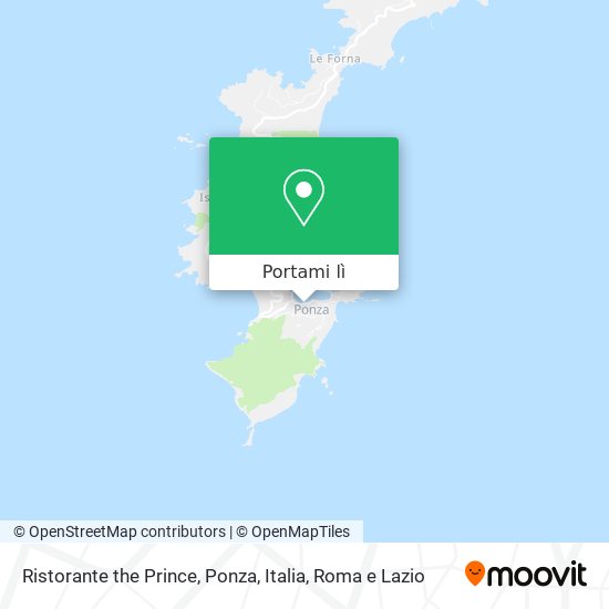 Mappa Ristorante the Prince, Ponza, Italia
