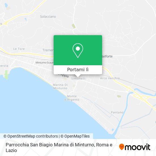 Mappa Parrocchia San Biagio Marina di Minturno