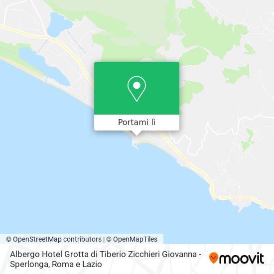 Mappa Albergo Hotel Grotta di Tiberio Zicchieri Giovanna - Sperlonga