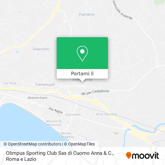 Mappa Olimpus Sporting Club Sas di Cuomo Anna & C.