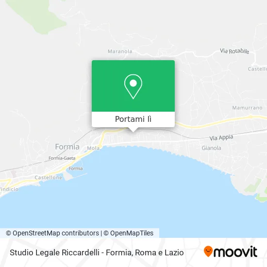 Mappa Studio Legale Riccardelli - Formia
