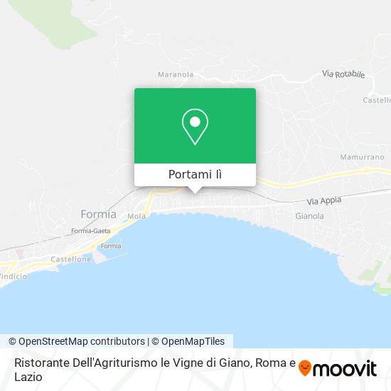 Mappa Ristorante Dell'Agriturismo le Vigne di Giano