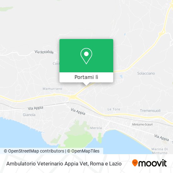 Mappa Ambulatorio Veterinario Appia Vet