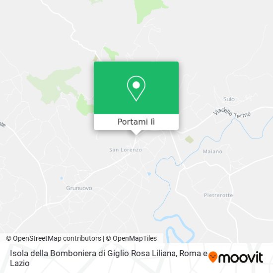 Mappa Isola della Bomboniera di Giglio Rosa Liliana