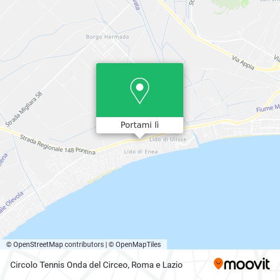 Mappa Circolo Tennis Onda del Circeo