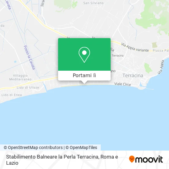 Mappa Stabilimento Balneare la Perla Terracina