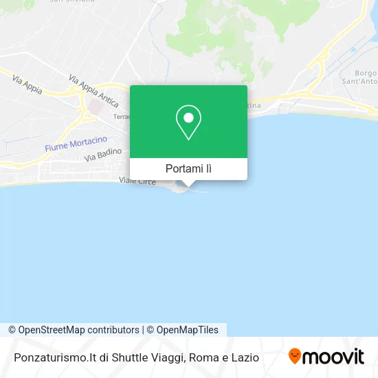 Mappa Ponzaturismo.It di Shuttle Viaggi