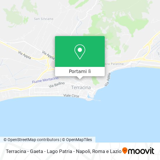 Mappa Terracina - Gaeta - Lago Patria - Napoli