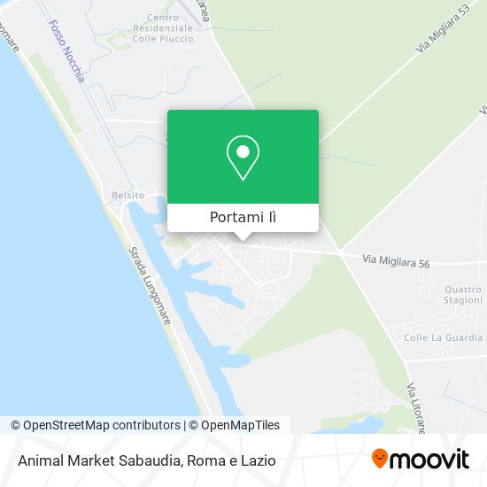 Mappa Animal Market Sabaudia