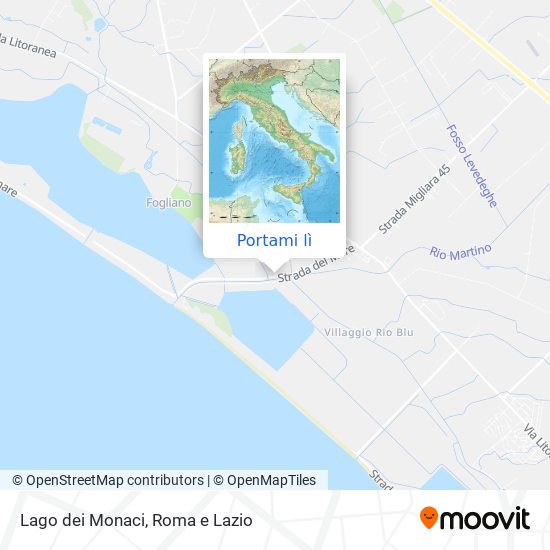 Mappa Lago dei Monaci