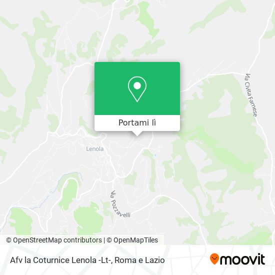 Mappa Afv la Coturnice Lenola -Lt-