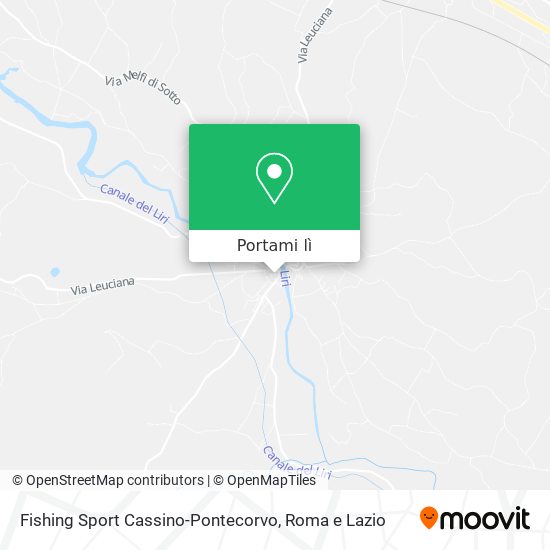Mappa Fishing Sport Cassino-Pontecorvo