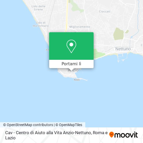 Mappa Cav - Centro di Aiuto alla Vita Anzio-Nettuno