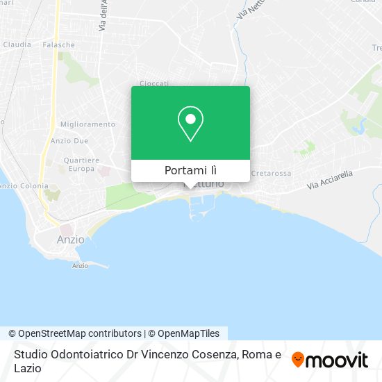 Mappa Studio Odontoiatrico Dr Vincenzo Cosenza