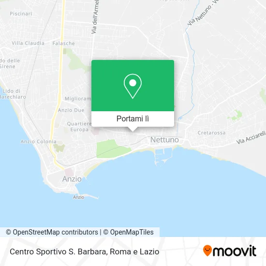 Mappa Centro Sportivo S. Barbara