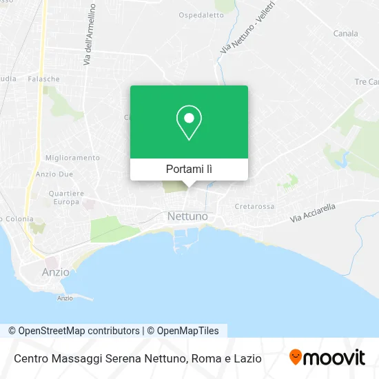 Mappa Centro Massaggi Serena Nettuno