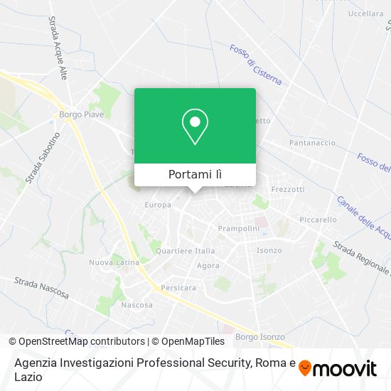 Mappa Agenzia Investigazioni Professional Security