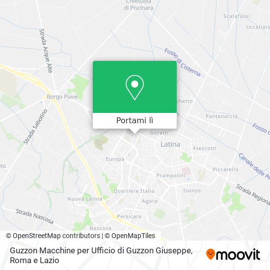 Mappa Guzzon Macchine per Ufficio di Guzzon Giuseppe