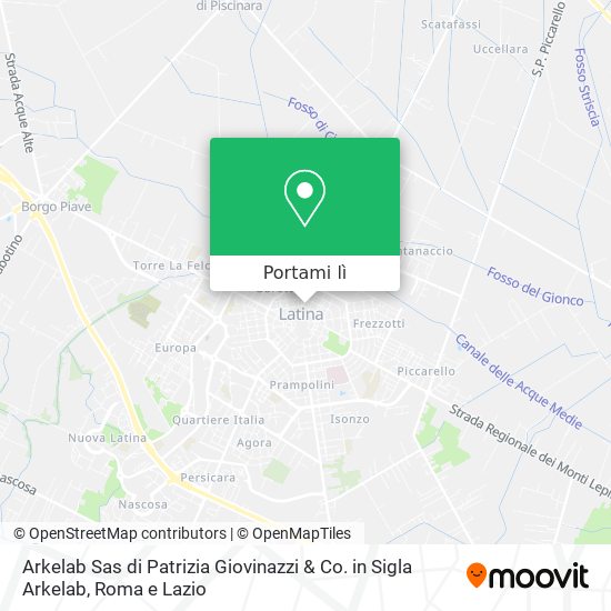 Mappa Arkelab Sas di Patrizia Giovinazzi & Co. in Sigla Arkelab
