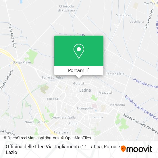 Mappa Officina delle Idee Via Tagliamento,11 Latina