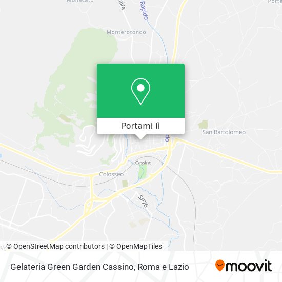 Mappa Gelateria Green Garden Cassino