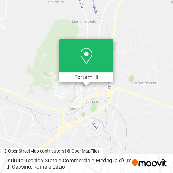 Mappa Istituto Tecnico Statale Commerciale Medaglia d'Oro di Cassino