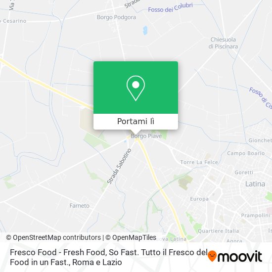 Mappa Fresco Food - Fresh Food, So Fast. Tutto il Fresco del Food in un Fast.