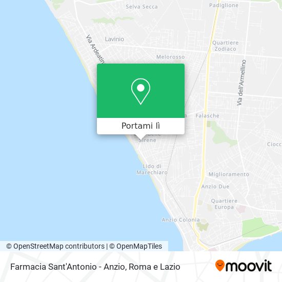 Mappa Farmacia Sant'Antonio - Anzio