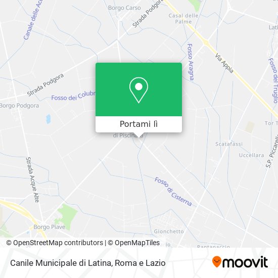 Mappa Canile Municipale di Latina