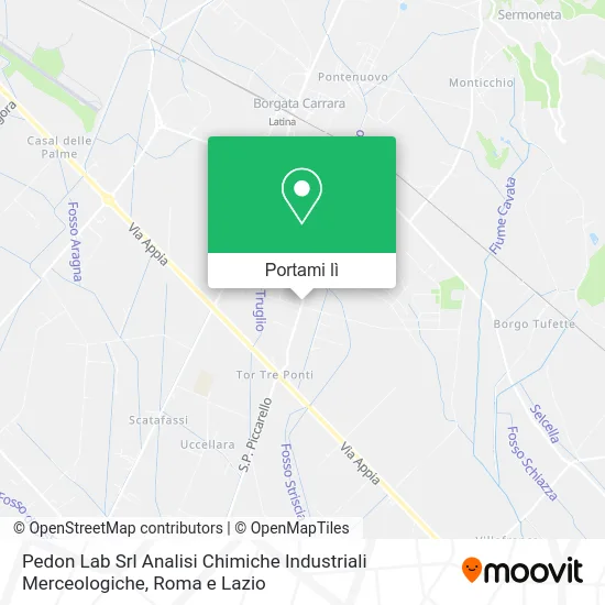 Mappa Pedon Lab Srl Analisi Chimiche Industriali Merceologiche