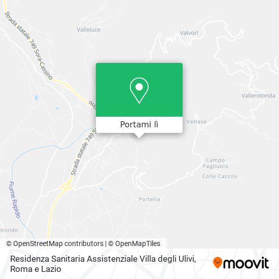 Mappa Residenza Sanitaria Assistenziale Villa degli Ulivi