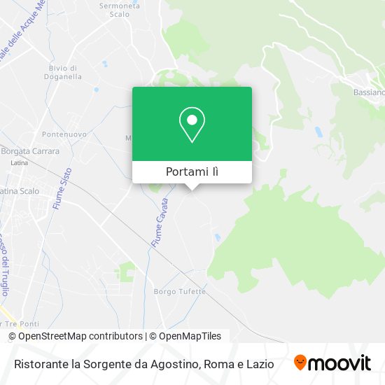 Mappa Ristorante la Sorgente da Agostino