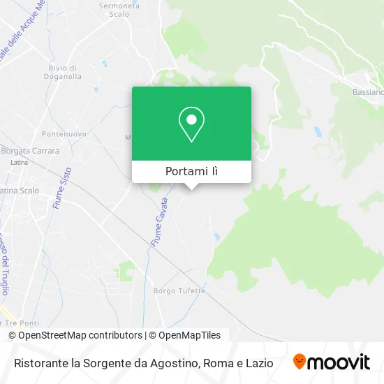 Mappa Ristorante la Sorgente da Agostino