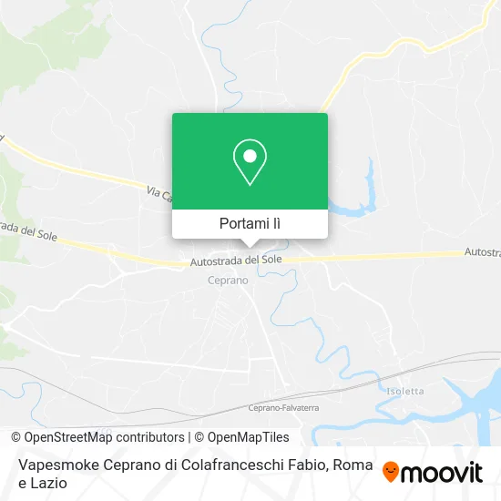 Mappa Vapesmoke Ceprano di Colafranceschi Fabio
