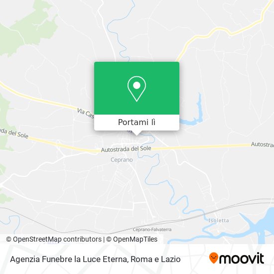 Mappa Agenzia Funebre la Luce Eterna