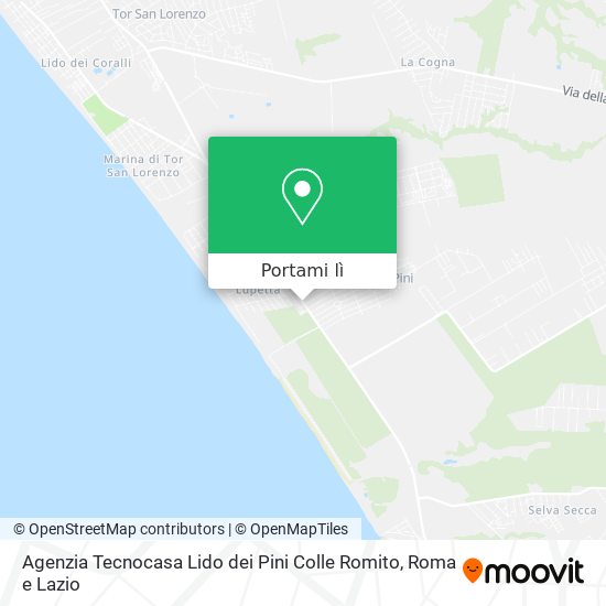 Mappa Agenzia Tecnocasa Lido dei Pini Colle Romito