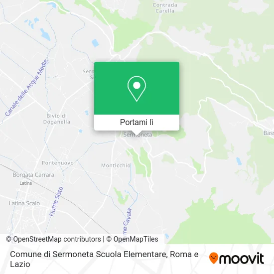 Mappa Comune di Sermoneta Scuola Elementare