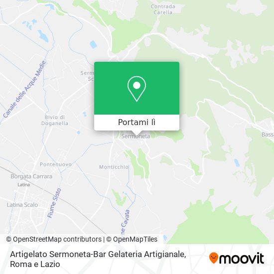 Mappa Artigelato Sermoneta-Bar Gelateria Artigianale