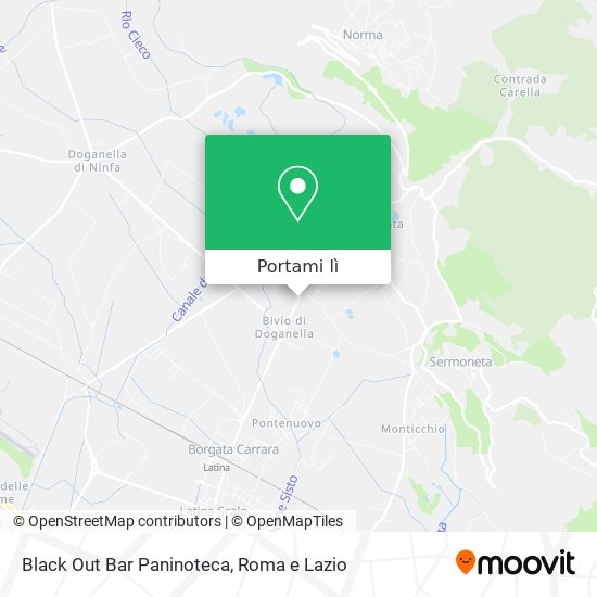 Mappa Black Out Bar Paninoteca