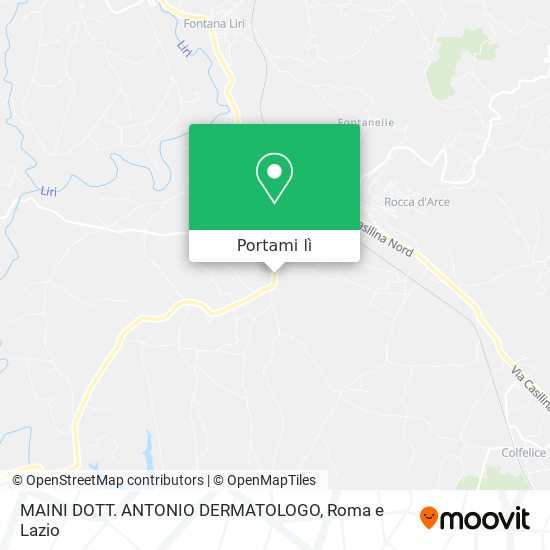 Mappa MAINI DOTT. ANTONIO DERMATOLOGO