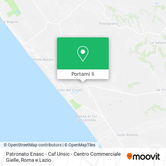 Mappa Patronato Enasc - Caf Unsic - Centro Commerciale Gielle