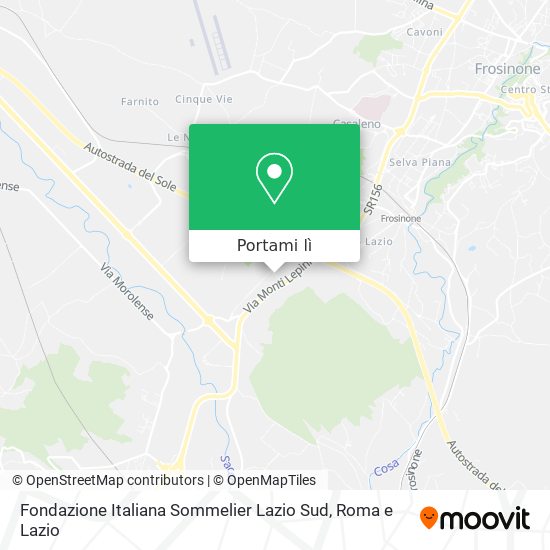 Mappa Fondazione Italiana Sommelier Lazio Sud