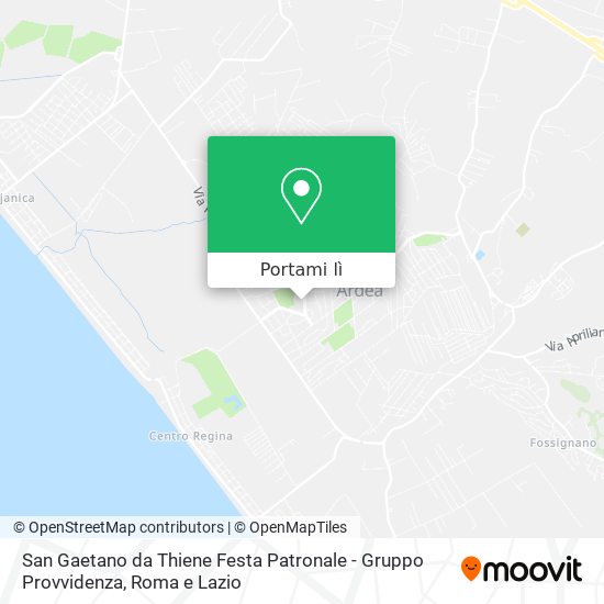Mappa San Gaetano da Thiene Festa Patronale - Gruppo Provvidenza