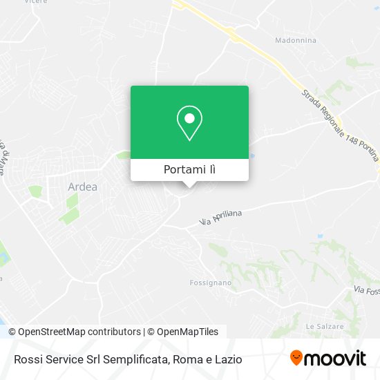 Mappa Rossi Service Srl Semplificata
