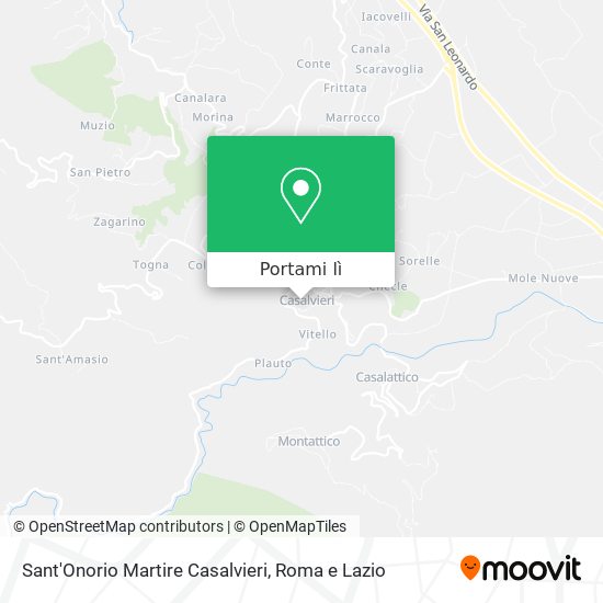 Mappa Sant'Onorio Martire Casalvieri