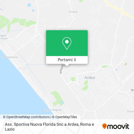 Mappa Ass. Sportiva Nuova Florida Snc a Ardea