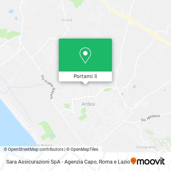 Mappa Sara Assicurazioni SpA - Agenzia Capo