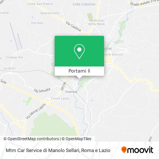 Mappa Mtm Car Service di Manolo Sellari